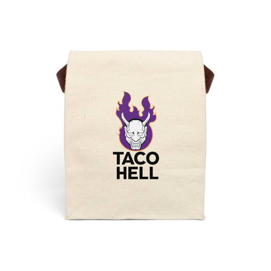 Taco Hell Cotton Canvas Lunch Bag With Strap (Taco Bell Parody)