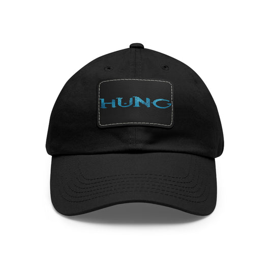 Hung Dad Hat with Rectangle Leather Patch (Halo Parody)