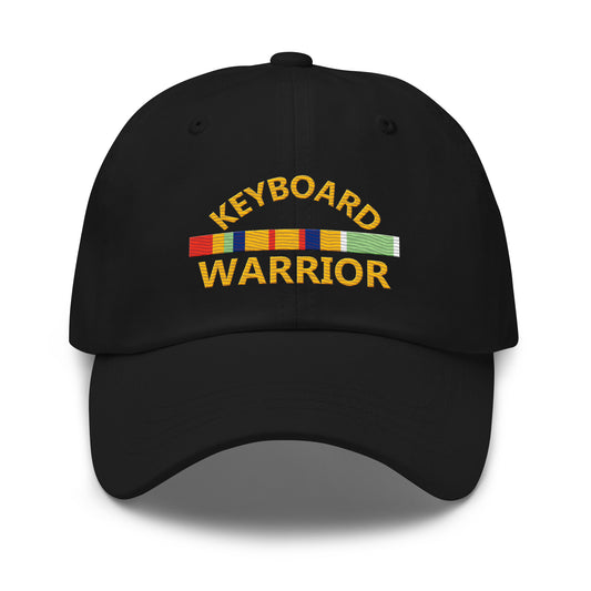 Keyboard Warrior Black Veteran Joke Hat