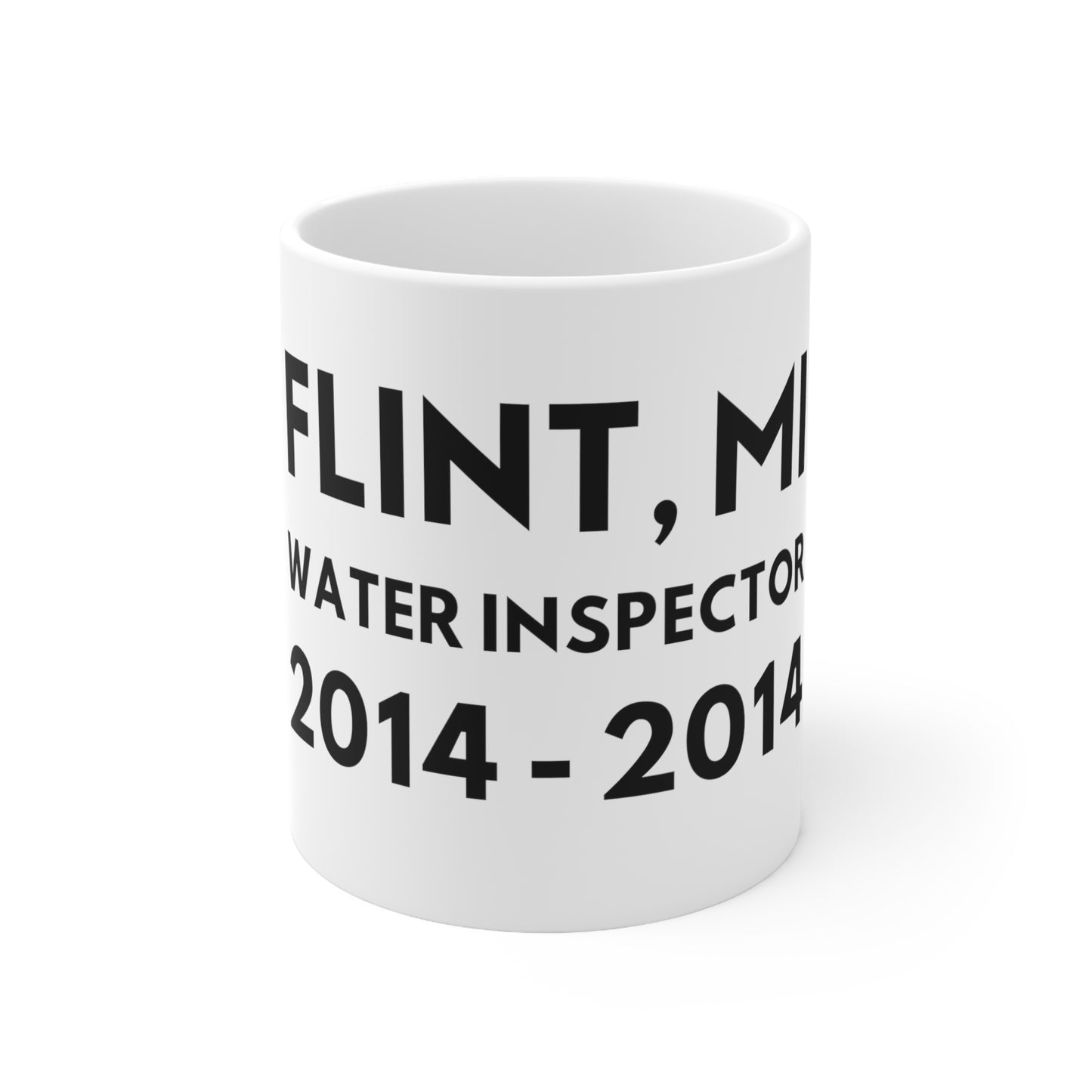 Flint, MI Water White Ceramic Mug 11oz