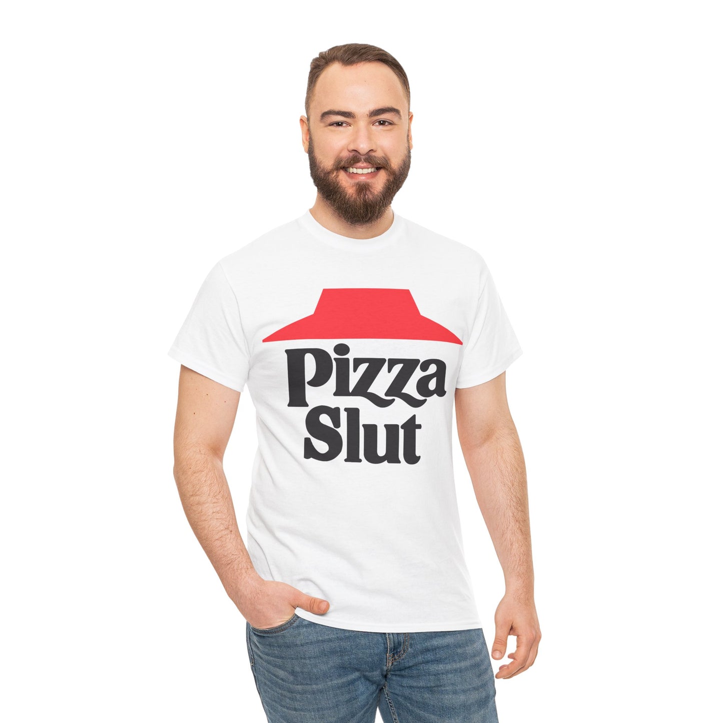 Pizza Slut Unisex Cotton T-Shirt (Pizza Hut Parody) (Legacy)