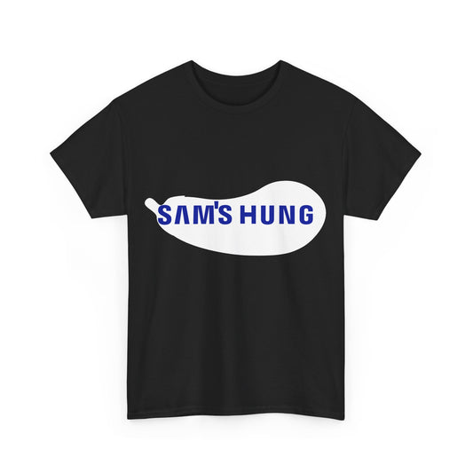 Sam's Hung Unisex Cotton T-Shirt (Samsung Parody)