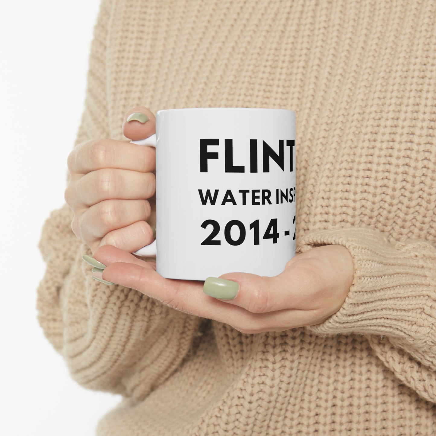 Flint, MI Water White Ceramic Mug 11oz