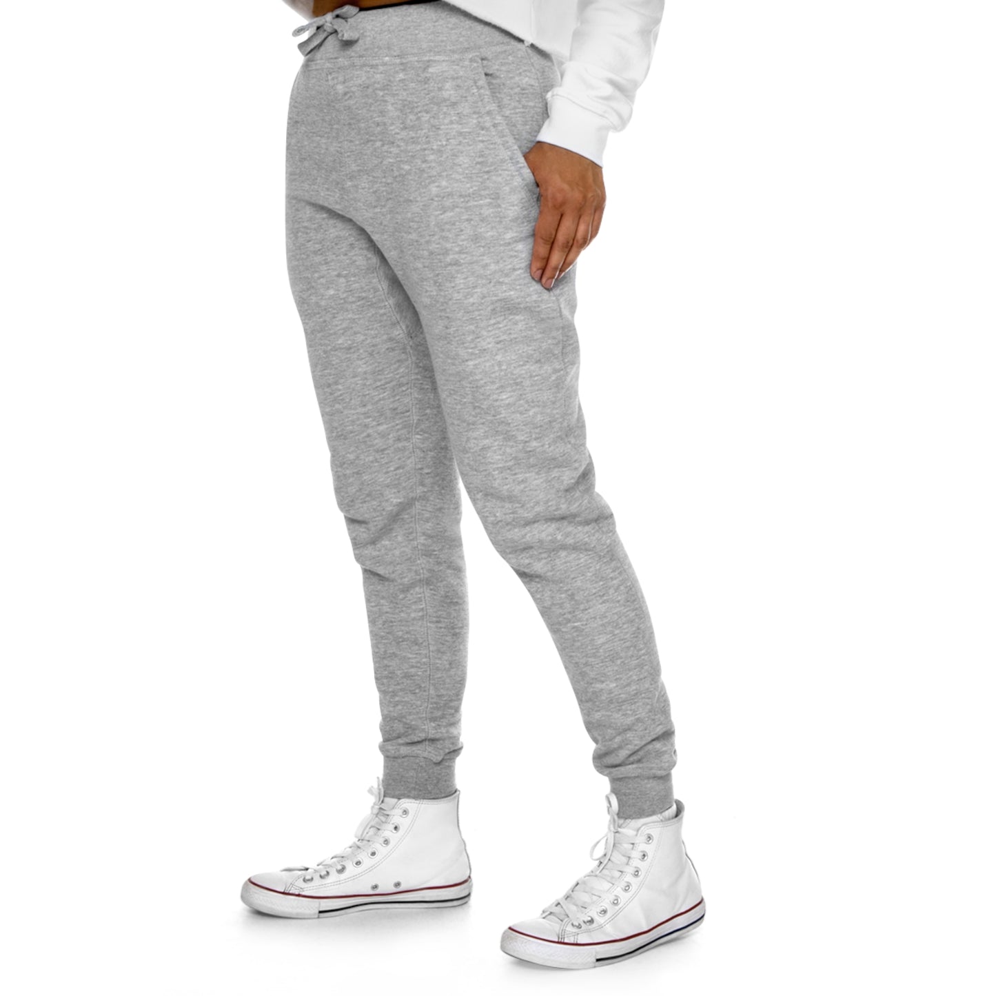 Pseudo-Melanistic White Tiger Curse Unisex Fleece Joggers