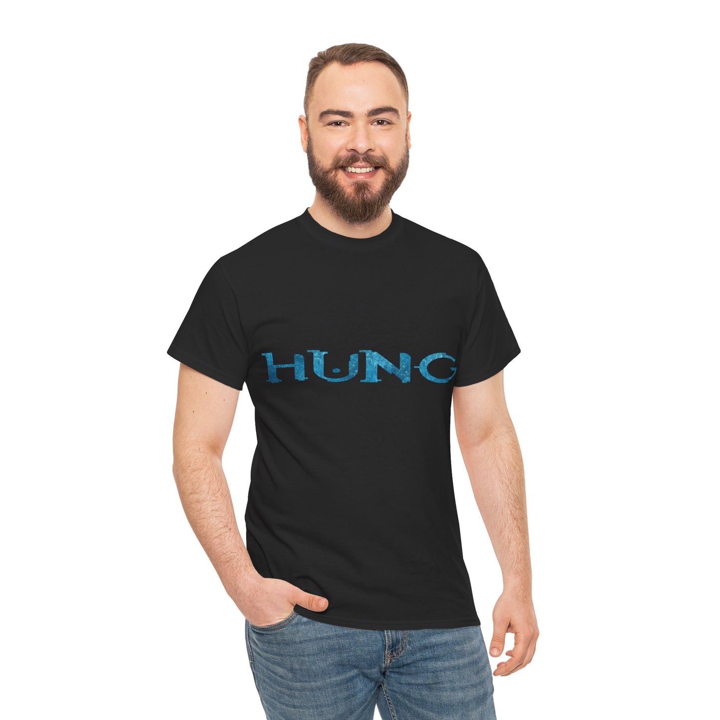 Hung Unisex Cotton T-Shirt (Halo Parody)