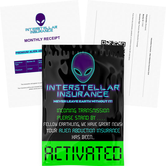 Alien Abduction Insurance - Prank Package